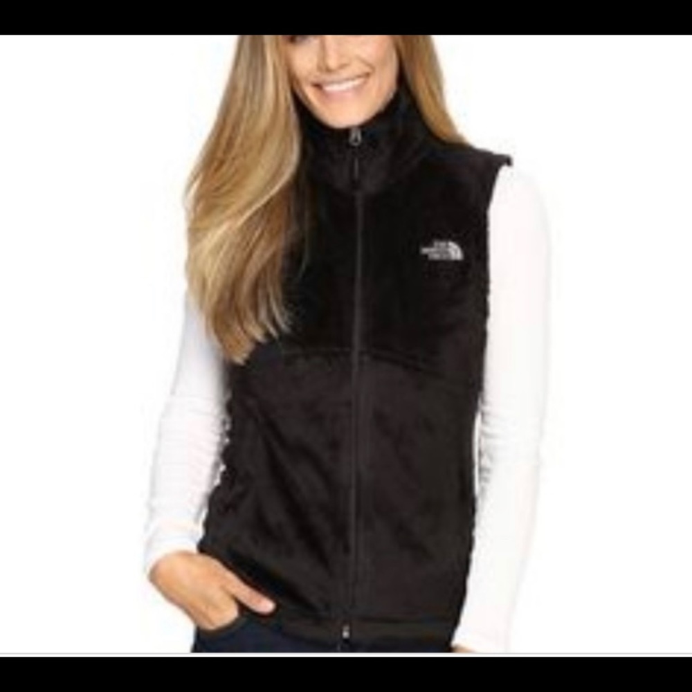 Black fleece vest, north face